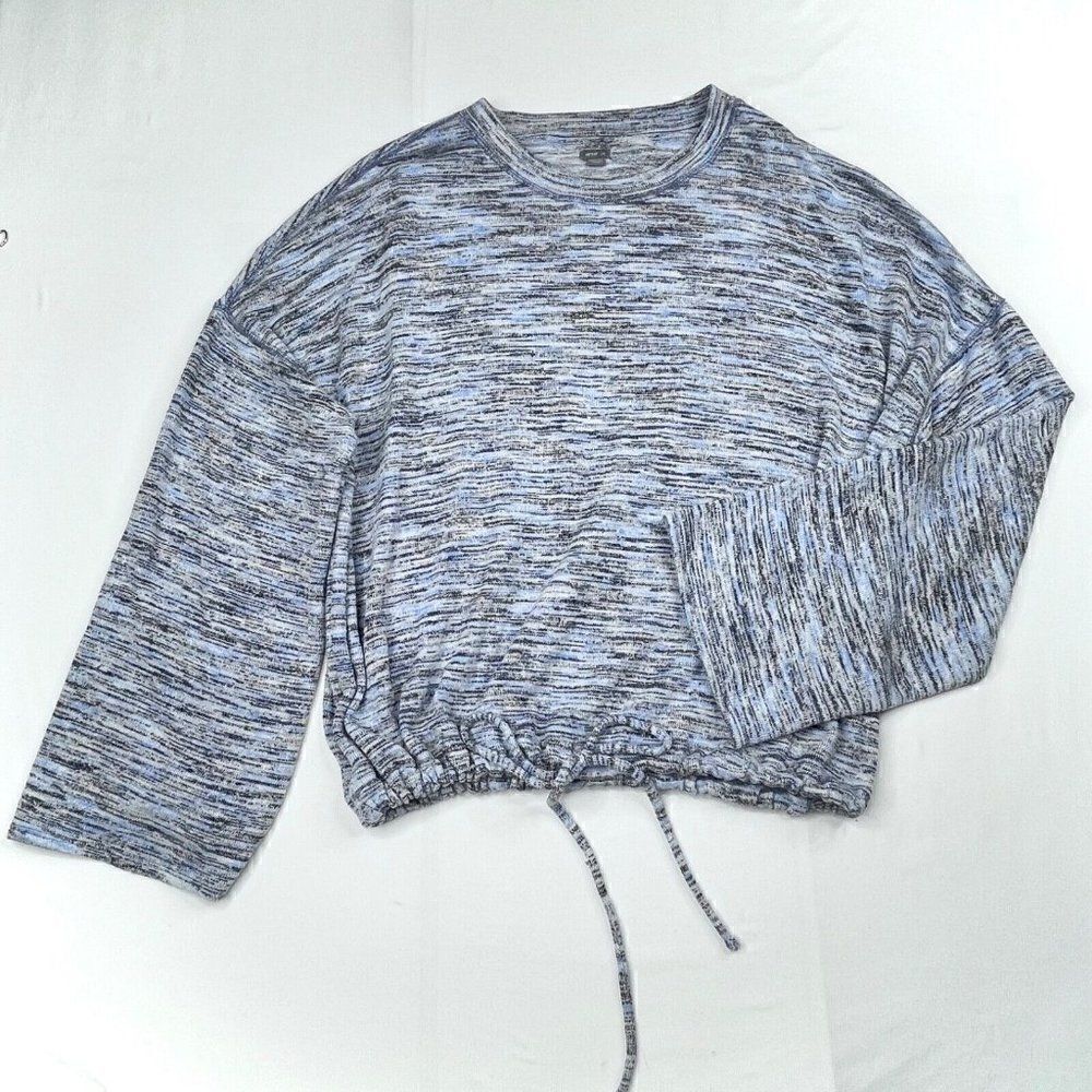 Aerie Cinched Long Sleeve sweatshirt Top Blue